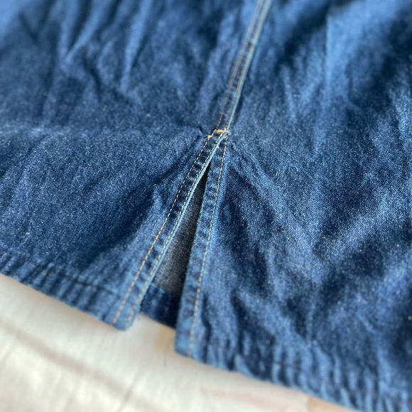 80s Vintage Calvin Klein Denim Skirt | 100% Cotton | Midi Length | Size 6 - Picture 6 of 15